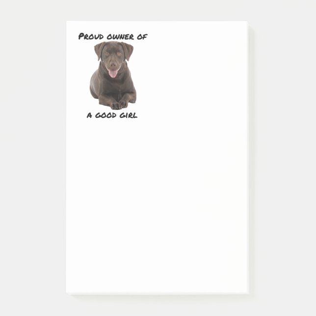 Post-it® Good Girl Chocolate Lab (Devant)