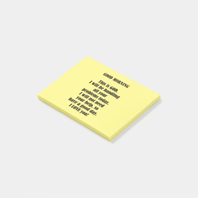 Post-it® Good Morning From God (personnaliser) (Incliné)