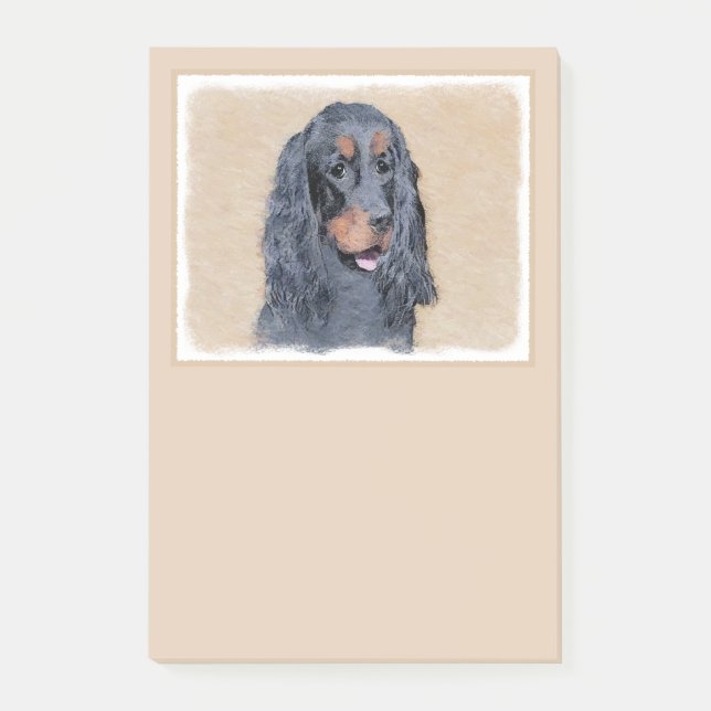 Post-it® Gordon Setter Peinture - Joli art original chien (Devant)