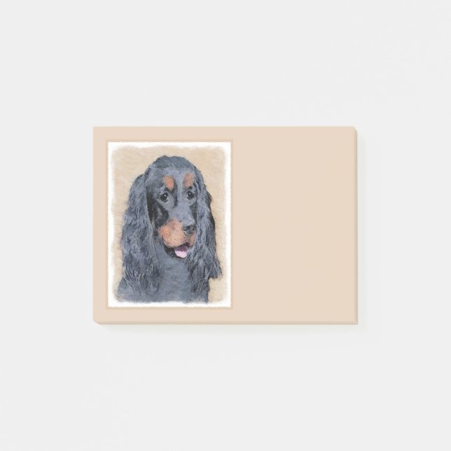 Post-it® Gordon Setter Peinture - Joli art original chien (Devant)
