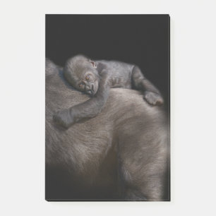 Post-it® Gorilla Baby équitation sur le dos de maman
