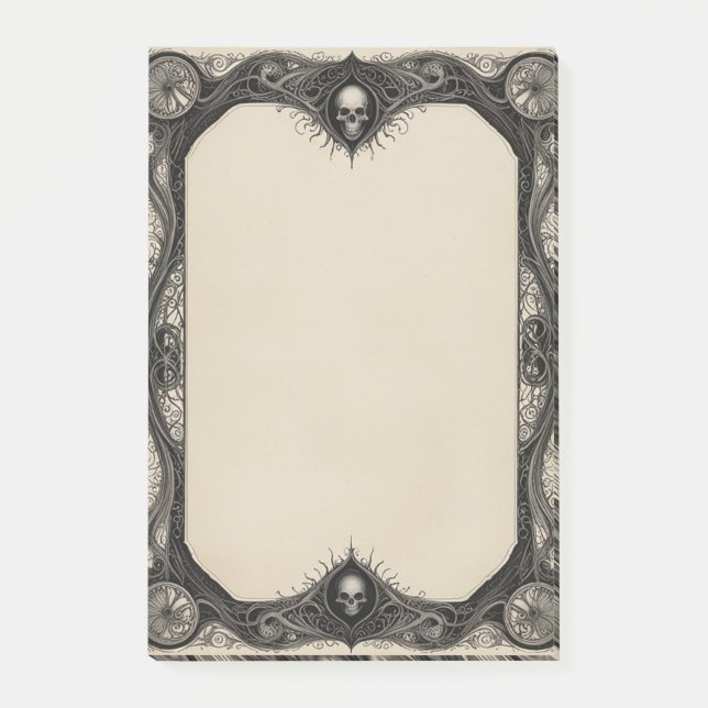 Post-it® Goth Frame with Skulls (Devant)