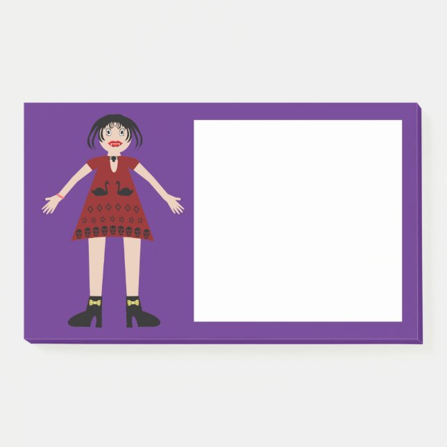 Post-it® Gothique Halloween Vampire Lady (Devant)