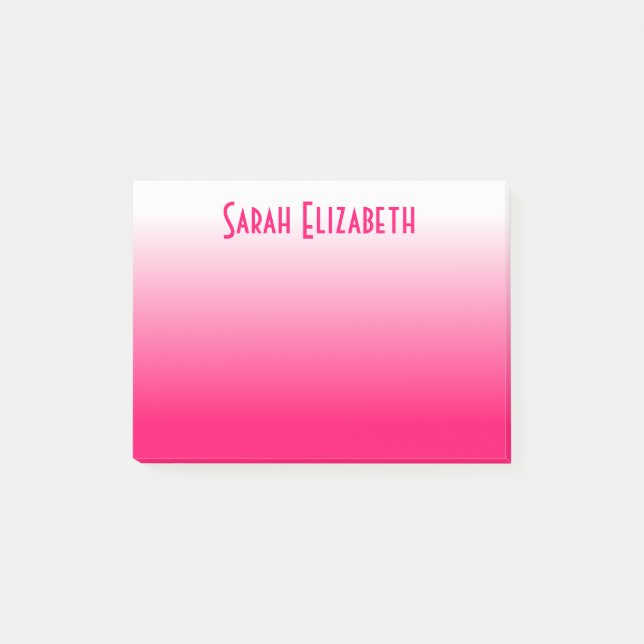Post-it® Gradient rose pâle à blanc personnalisé (Devant)