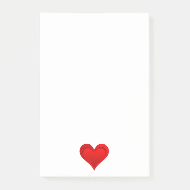 Post-it® Gradients RED LOVE HEART + votre texte et vos idée (Devant)