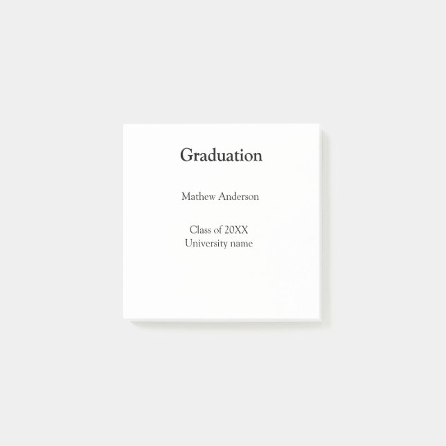 Post-it® Graduation name class of 20XX university name simp (Devant)