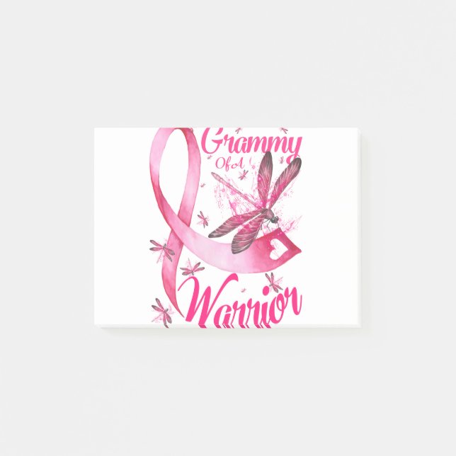 Post-it® Grammy D'un Dragonfly Guerrier Cancer du Sein (Devant)
