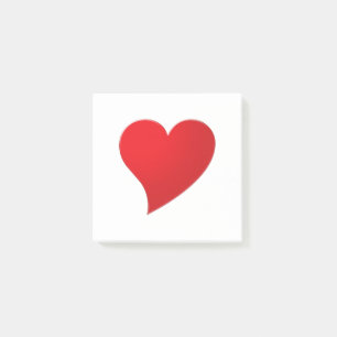 Post-it® Grand Coeur Rouge blanc Saint Valentin