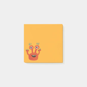 Post-it® Grand monstre mignon de sourire observé drôle