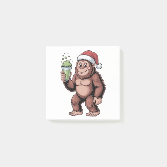 Post-it® Grand Noël Sasquatch amateur de Matcha  (Devant)