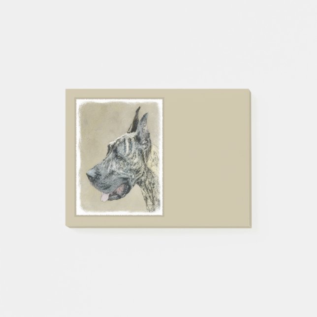 Post-it® Grande Danse (Brindle) Peinture - Art Chien origin (Devant)