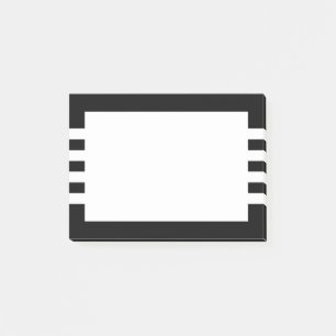 Post-it® Grandes géométriques minimalistes en noir et blanc