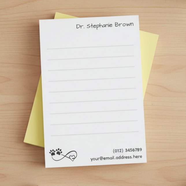 Post-it® Grands blocs-notes lignés 4"x6" pour vétérinaires (Professional, practical, and full of heart. Post-it Notes perfect for anyone who loves pets! 🐾❤️)