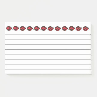 Post-it® Grands Papillons Autocollants Rouge Ladybug