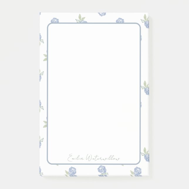 Post-it® Granny Chic Fleurs de Rose Personnalisables (Devant)