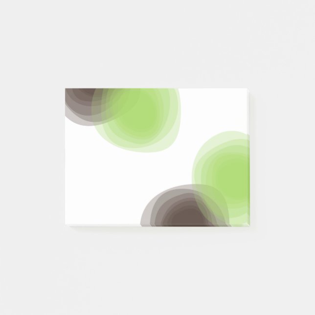 Post-it® Graphique abstrait vert, moderne, simple, fleuri (Devant)
