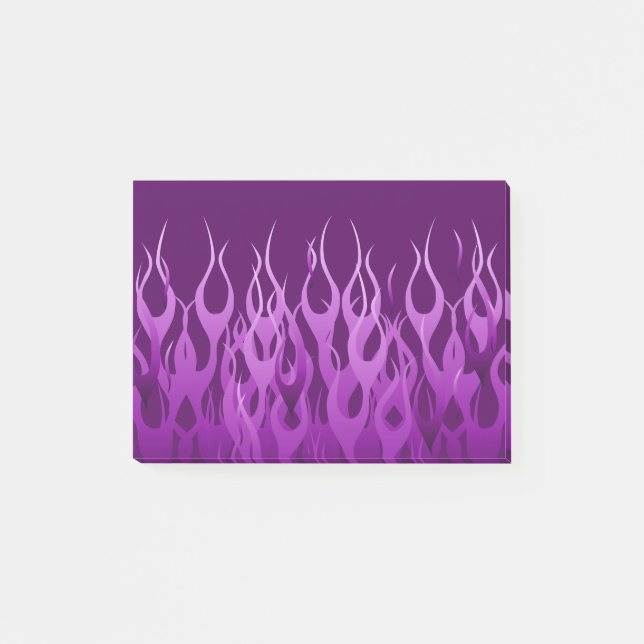 Post-it® Graphique des flammes de course violet Cool (Devant)