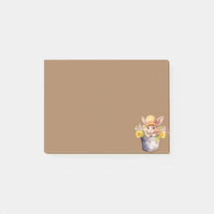 Post-it® Graphisme de lapin pour filles Floral Printemps