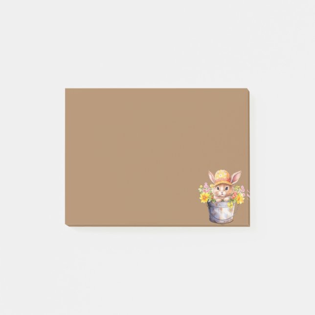 Post-it® Graphisme de lapin pour filles Floral Printemps  (Devant)