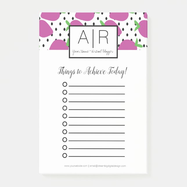 Post-it® Gras fraises Abstraites (Devant)