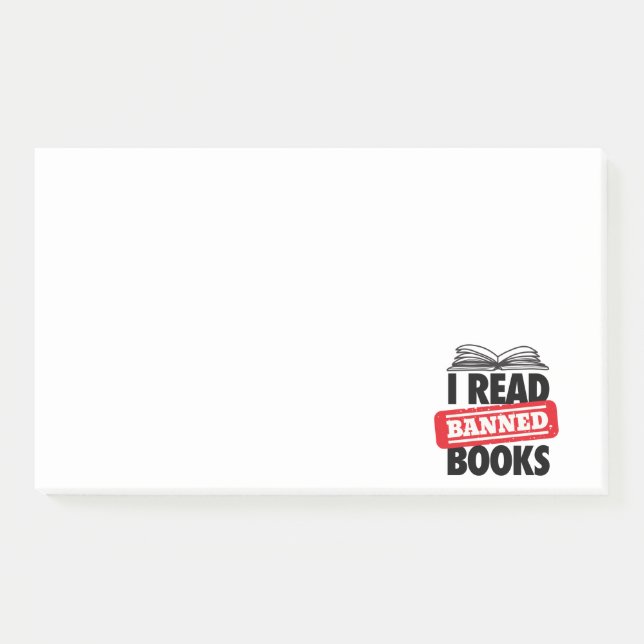 Post-it® Gras “J'ai lu des livres interdits” Bibliophile  (Devant)