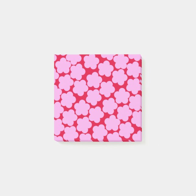 Post-it® Gras Rouge & Rose Fleur Whimsical Printemps & Été (Devant)