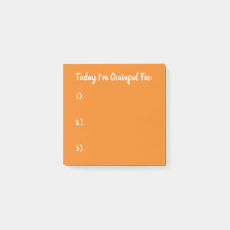 Post-it® Gratitude blanche et orange simple