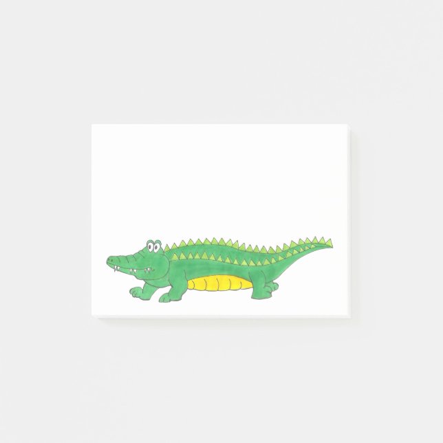 Post-it® Green Gator Alligator Crocodile Croc Zoo animal (Devant)
