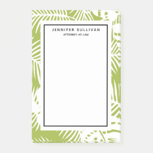 Post-it® Green Palm Feuille Rainforest Motif