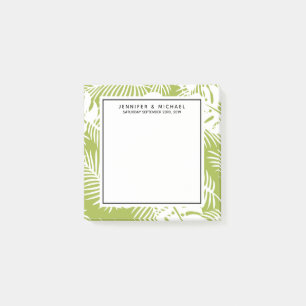 Post-it® Green Palm Leaves Rainforest Pattern