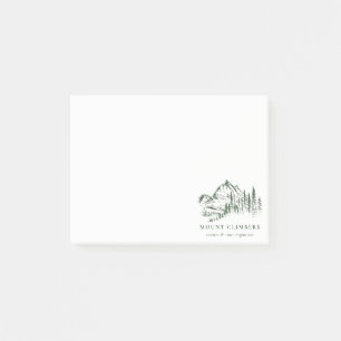 Post-it® Green Pine Woods Mountain Sketch Escalade Camping