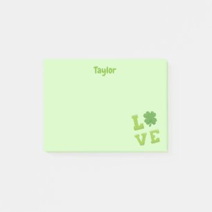 Post-it® Green St. Patrick's Love bloc de lettres