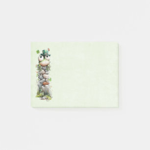 Post-it® Grenouille avec chapeau vert et trèfle mignon
