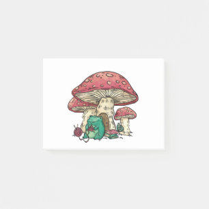 Post-it® Grenouille Cottagecore avec maison champignon