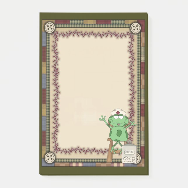 Post-it® Grenouille de l'infirmière en dessin Post-it-notes (Devant)