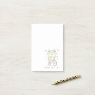 Post-it® Grenouille Mignonne à Vélo   Cadeau Drôle pour les
