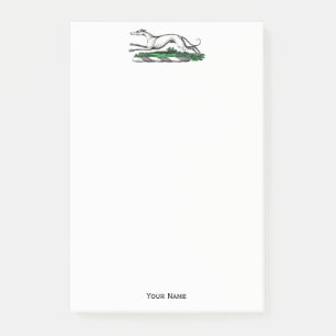 Post-it® Greyhound Whippet à la tête d'un emblème de crête