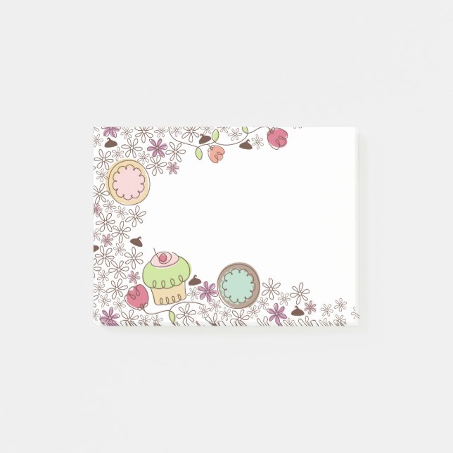 Post-it® Gribouille des bonbons à boulangerie de fleurs de (Devant)