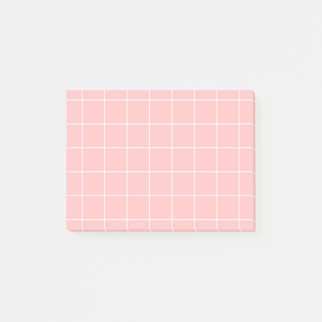 Post-it® Grid paper: minimalist grid (pink) (Devant)
