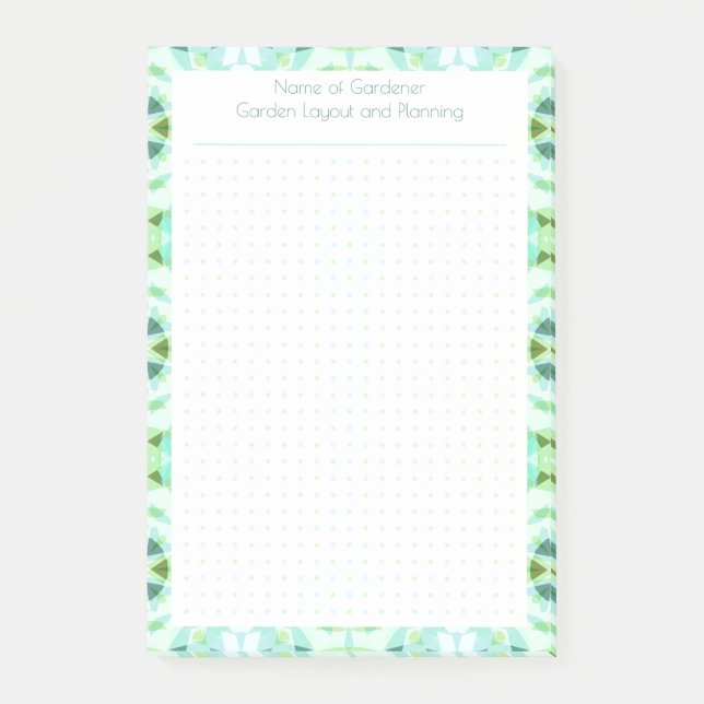 Post-it® Grille à points bleus bleu vert personnalisé Plani (Devant)