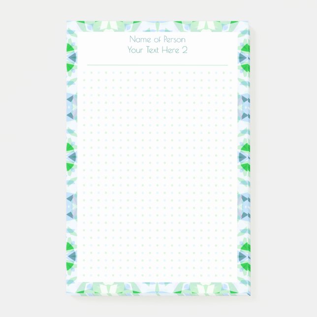 Post-it® Grille de points bleu vert personnalisé Étudiant P (Devant)