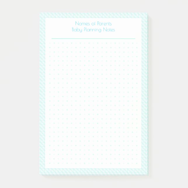 Post-it® Grille de points bleus sur mesure Nouveau planific (Devant)