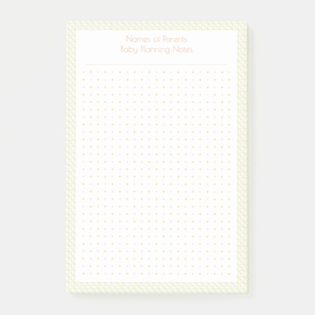 Post-it® Grille de points verts sur mesure Nouveau planific (Devant)
