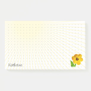 Post-it® Grille pointillée - Jolie Tulipe jaune ouverte pho