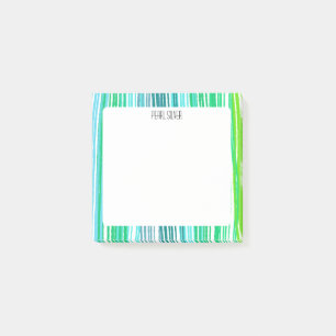 Post-it® Grilles vertes personnalisées Chic Monogramme pers