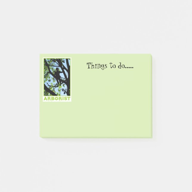 Post-it® Grimpeur d'arbres Silhouette : Arboriculteur (Devant)