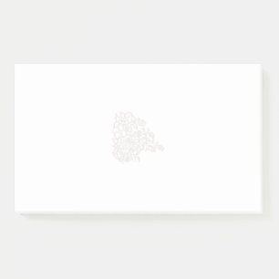Post-it® Gris pâle, Lait Blanc, design floral