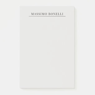 Post-it® Gris Platine Minimaliste Simple Moderne Propre Nom
