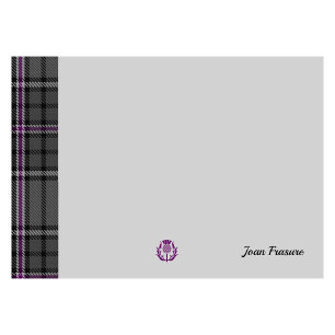 Post-it® Gris Tartan & Scottish Thistle Grey Personnalisé