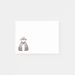 Post-it® Gros Chat Snuggings Ajouter Votre Nom